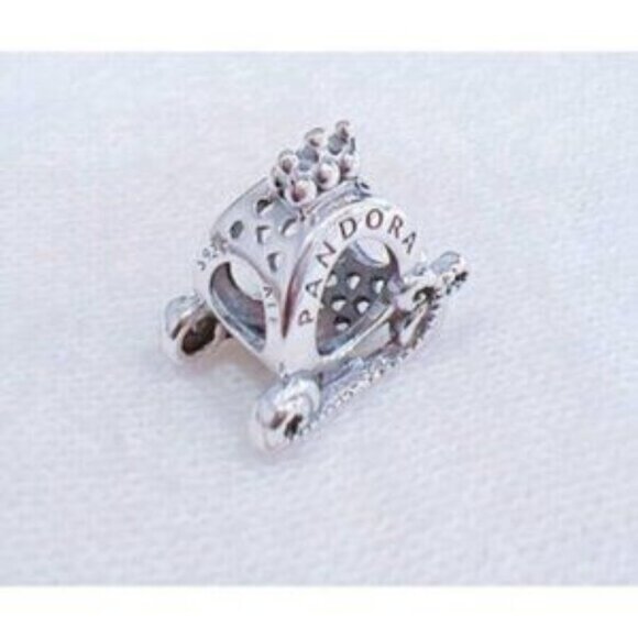 Pandora S925 Ale Polished Crown O Carriage Charm, S925 ALE Sterling Silver - Picture 2 of 5